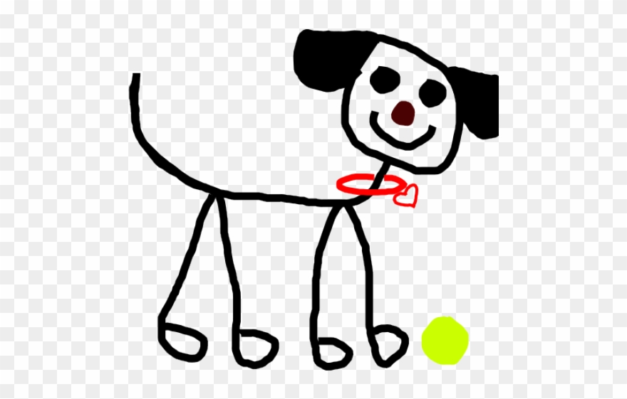 Dogs Clipart Stick Figure - Stick Figure Dog Clipart - Png Download