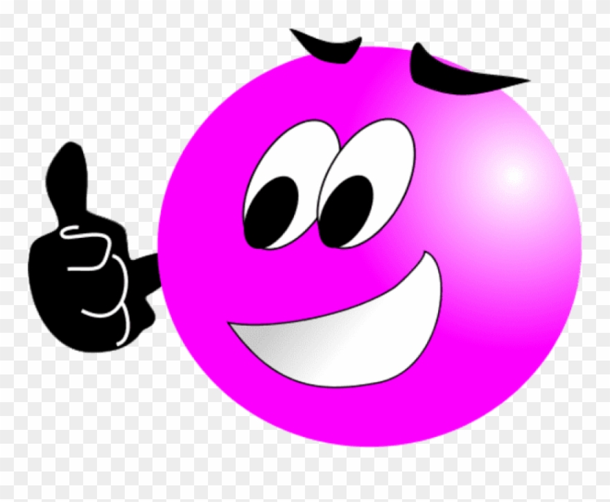 Free Png Download Smiley Thumbs Up Blue Png Images - Pink Thumbs Up Emoticon Clipart