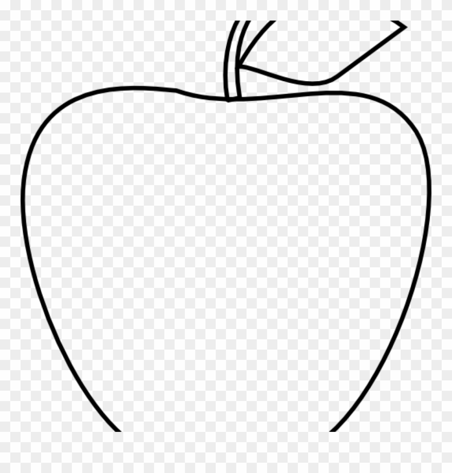Apple Outline Clipart Apple Outline Clipart Apple Clip - Line Art - Png Download