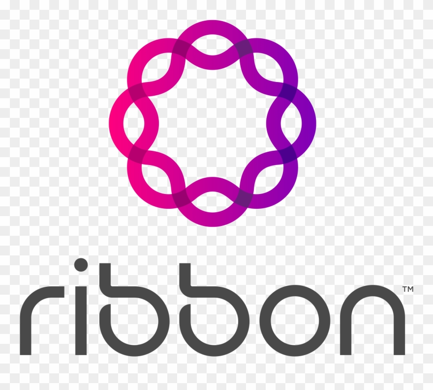 Ribbon Vertical All White Png - Ribbon Communications Logo Clipart