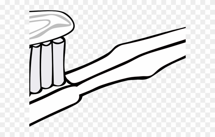 Toothbrush Clipart Tooth Decay - Toothbrush Clipart Black And White - Png Download