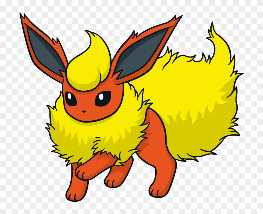 Flareon Pokemon Character Vector Art - Pokemon Flareon Clipart