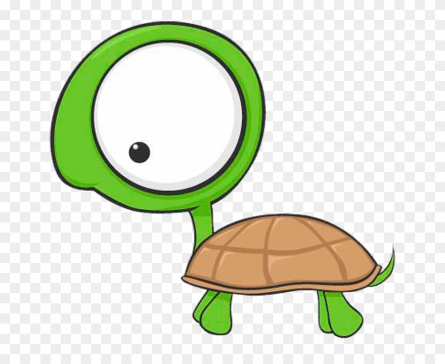 Cartoon Turtle Vector - Baby Cartoon Character Animals Clipart