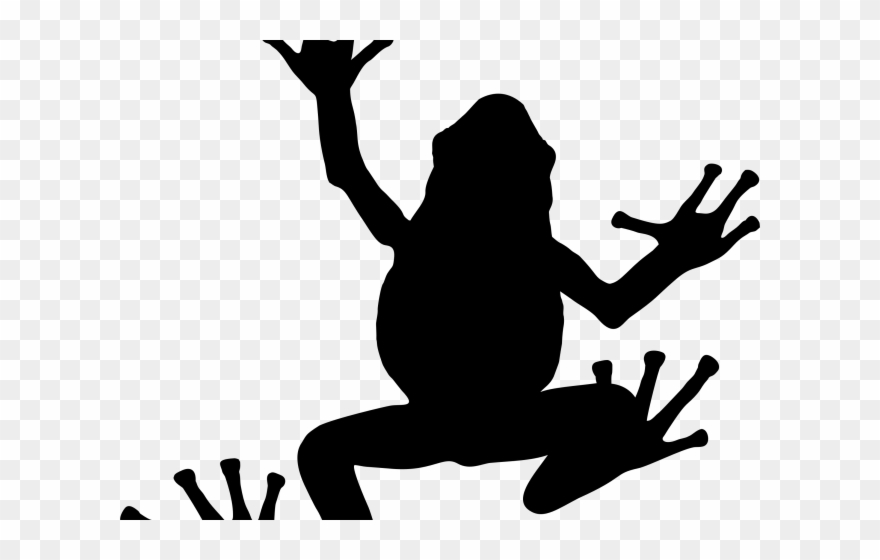 Frog Clipart Shadow - Frog Silhouette - Png Download