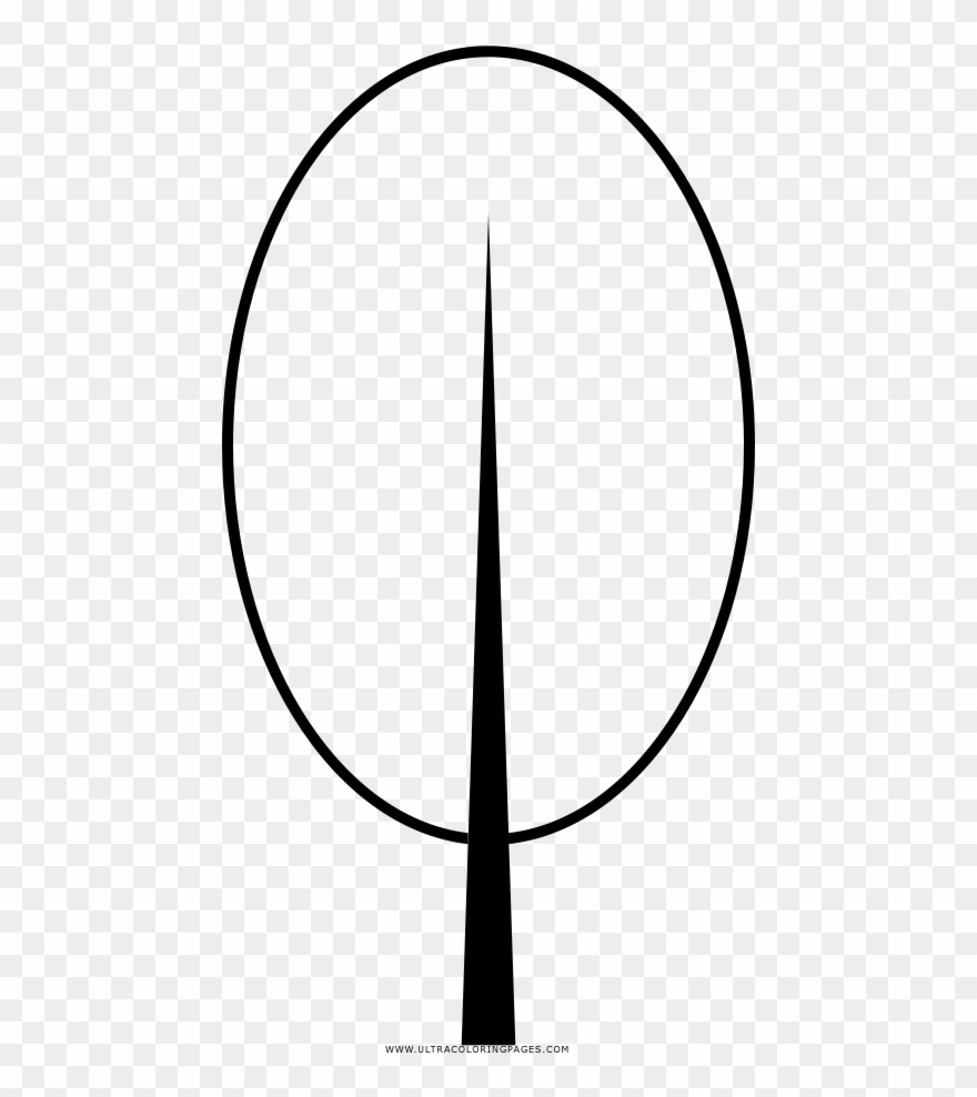 Spring Tree Coloring Page - Circle Clipart