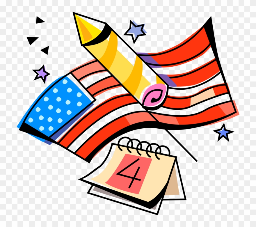 Vector Illustration Of Independence Day 4th Of July Clipart