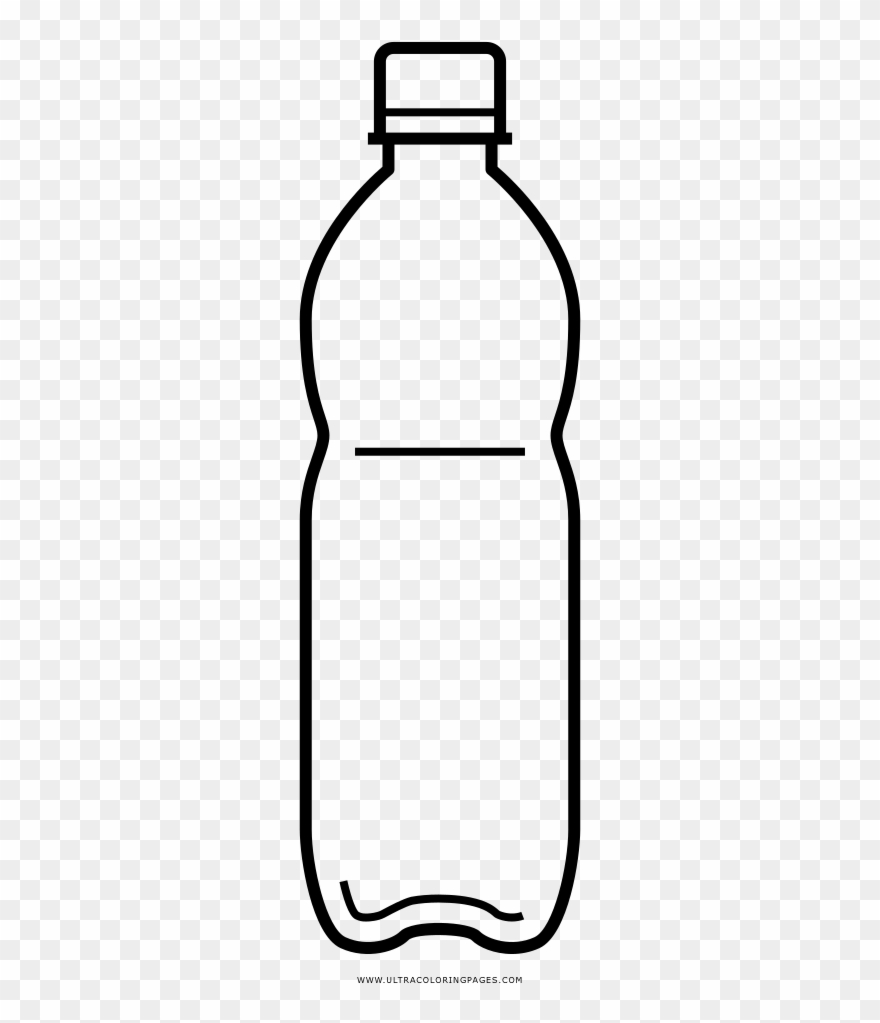 Plastic Bottle Coloring Page - Botella De Plastico Para Colorear Clipart