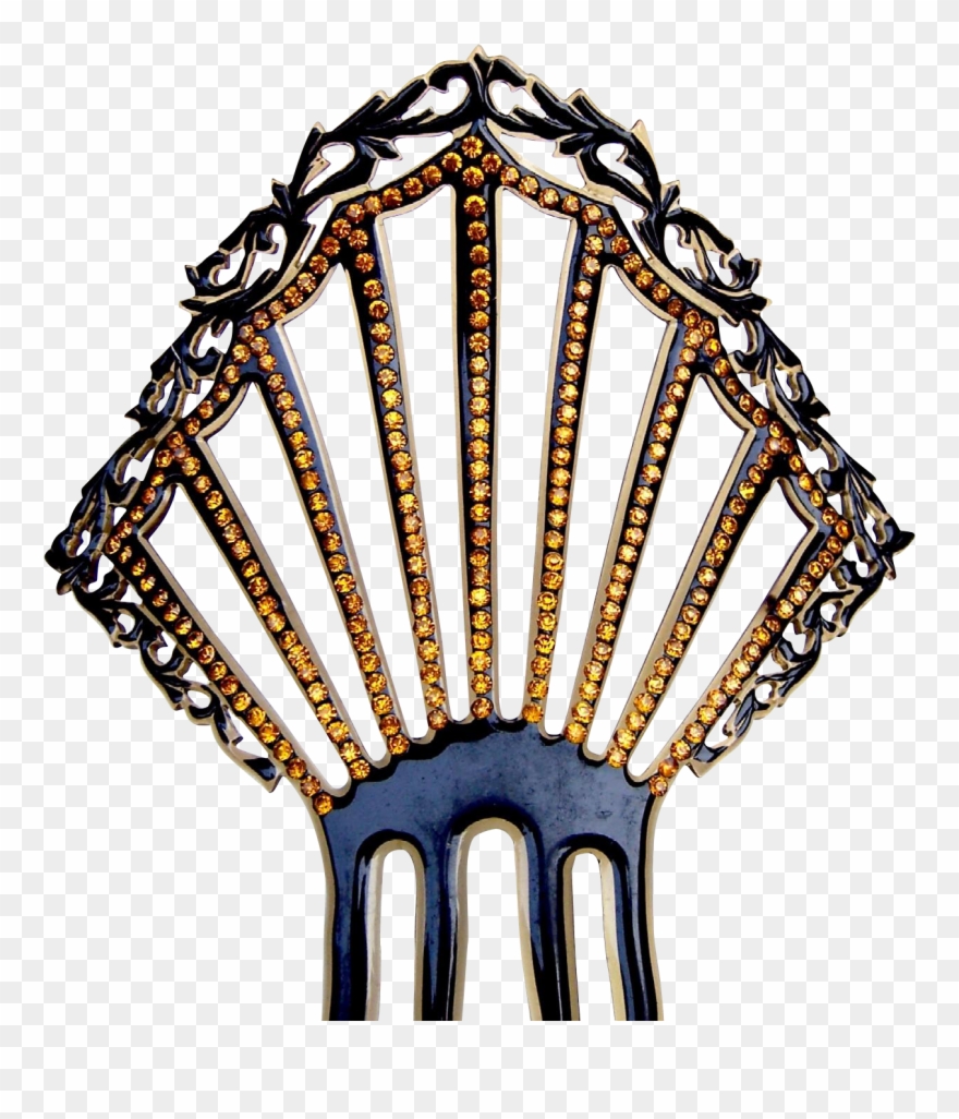 Art Deco Hair Comb Celluloid Spanish Style Hair Accessory - Illustration Clipart