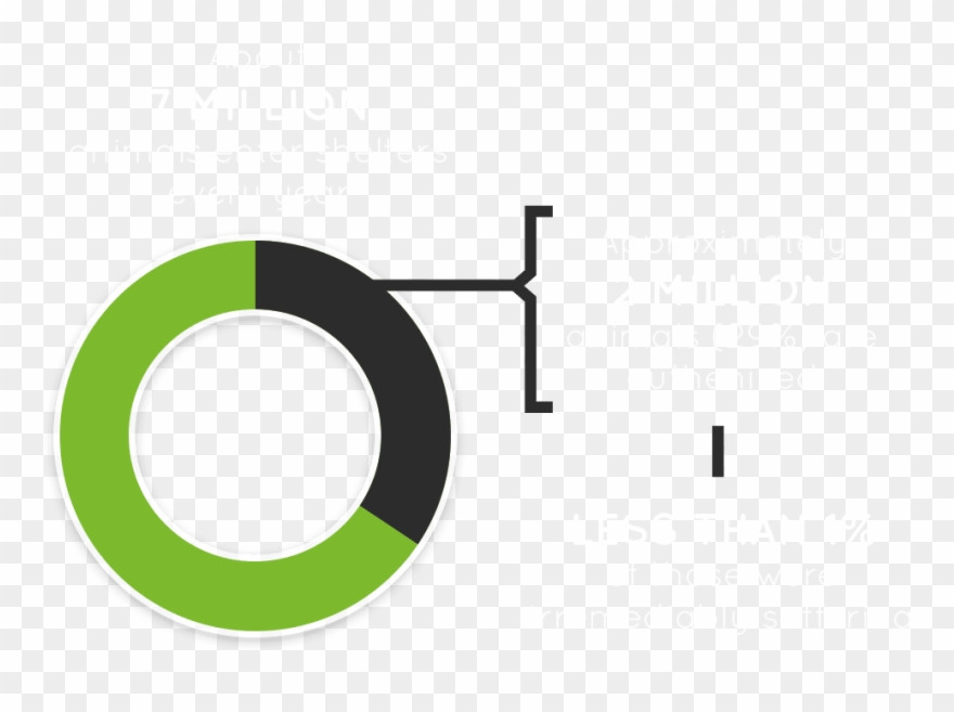 About 7 Million Animals Enter Shelters Every Year, - Circle Clipart