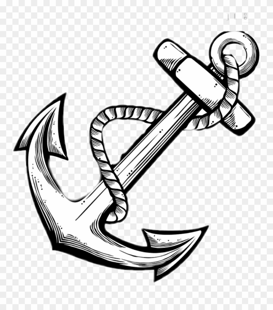 Anchor Clip Art Black And White - Cool Background Drawings Easy - Png Download