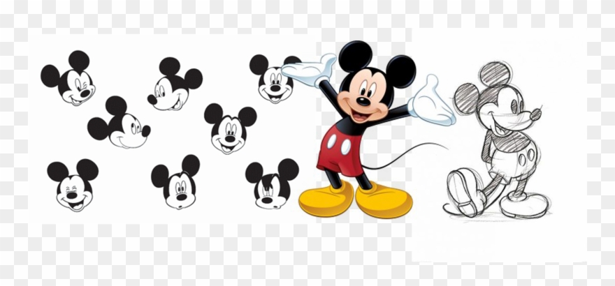 Disney Drawings - Mickey Mouse Vector Face Clipart