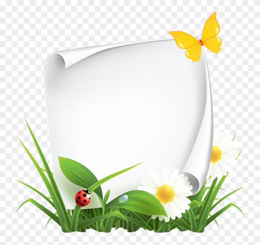 Parchments With Flowers - Mercoledi Raggio Di Sole Buongiorno Clipart