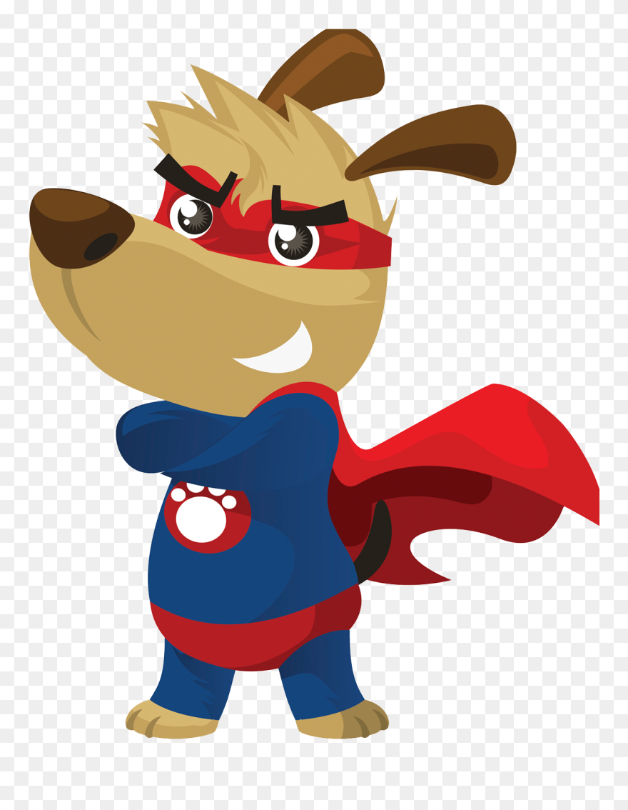 Clipart Dogs Superhero - Super Hero Dog Clip Art - Png Download