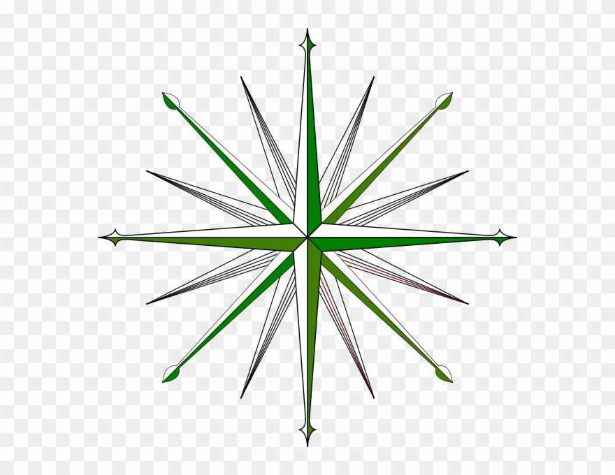 This Free Clip Arts Design Of Green And Black Compass - Png Download