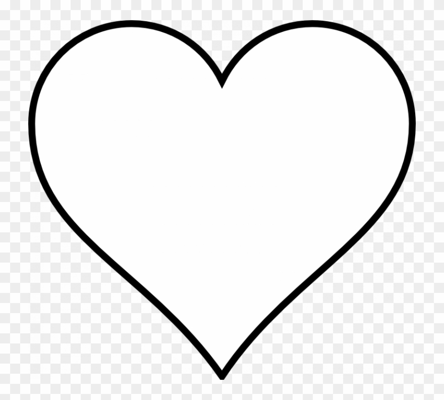 Download Black And White Heart Clipart - White Love Heart Vector - Png Download