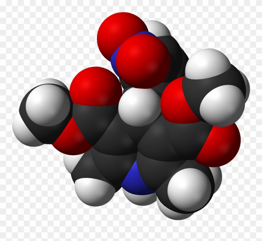 Nifedipine From Xtal 3d Vdw - Illustration Clipart