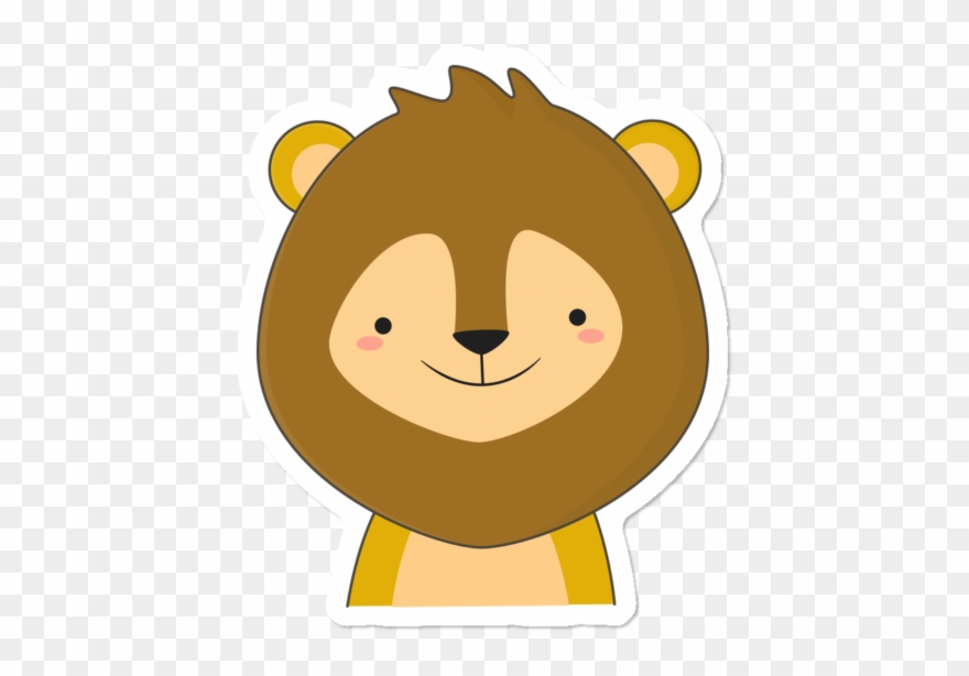 Cute And Kawaii Lion - Cartoon Clipart