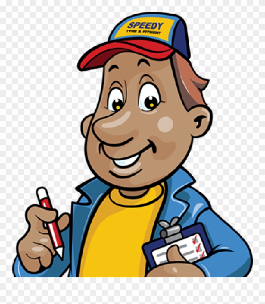 Speedy Tyre And Exhaust - Cartoon Clipart