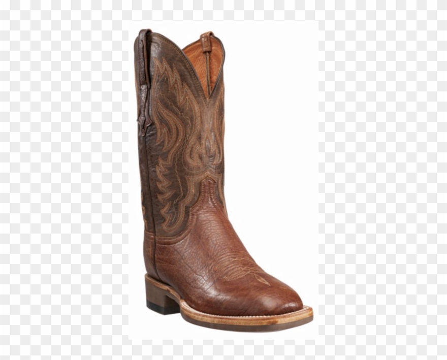 Men's Lucchese Miller Bison Cognac Pearwood Square Clipart