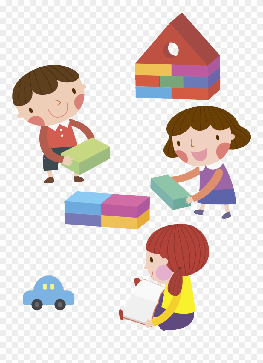 Block Child Play Clip Art - 쌓기 놀이 일러스트 - Png Download