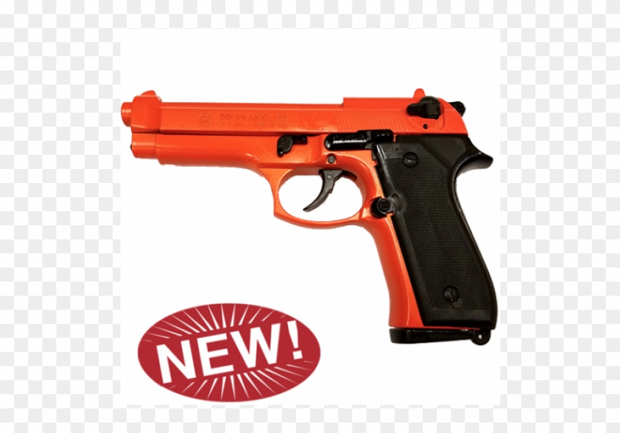 Replica M92 Semi Automatic 9mm Blank Gun Orange Finish - Trigger Clipart