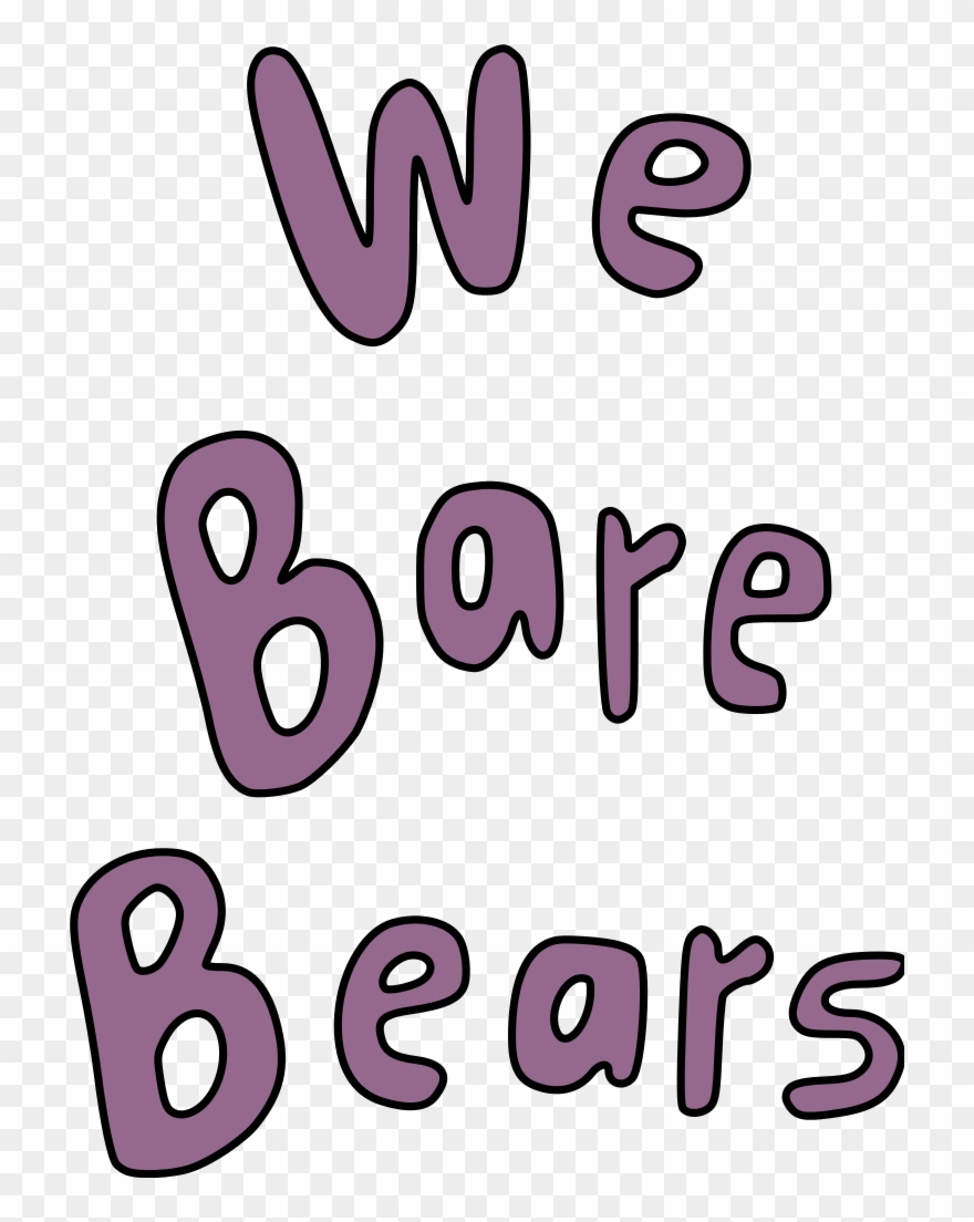 We Bare Bears Logotype - We Bare Bears Logo Font Clipart