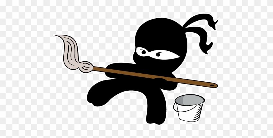 Cleaning Ninja Services - Cartoon Clipart