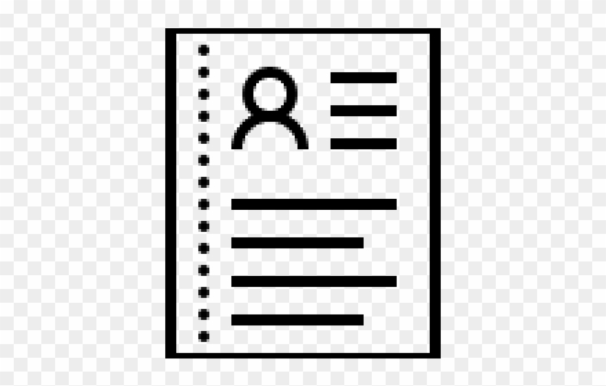 Resume Clipart Black And White - Resumo Icone - Png Download
