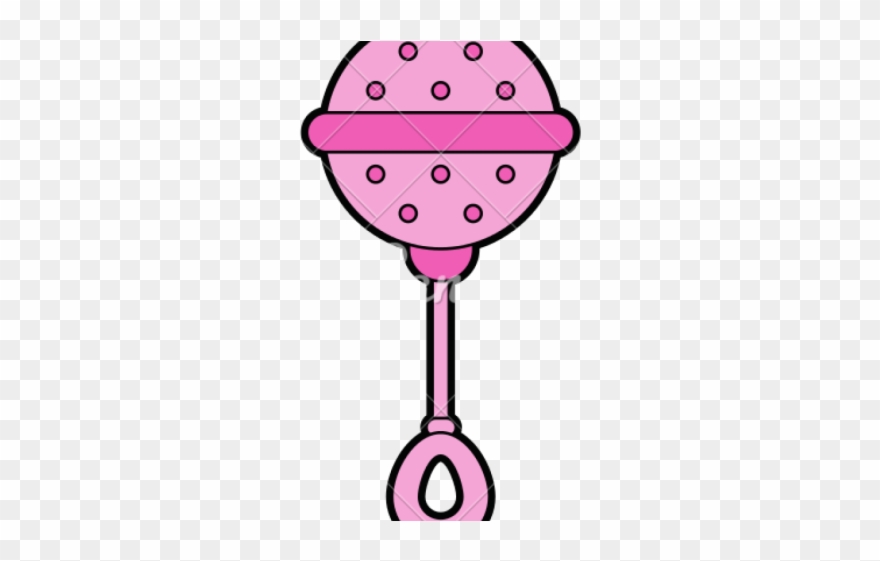 Baby Girl Clipart Rattle - Pink Baby Rattle Png Transparent Png
