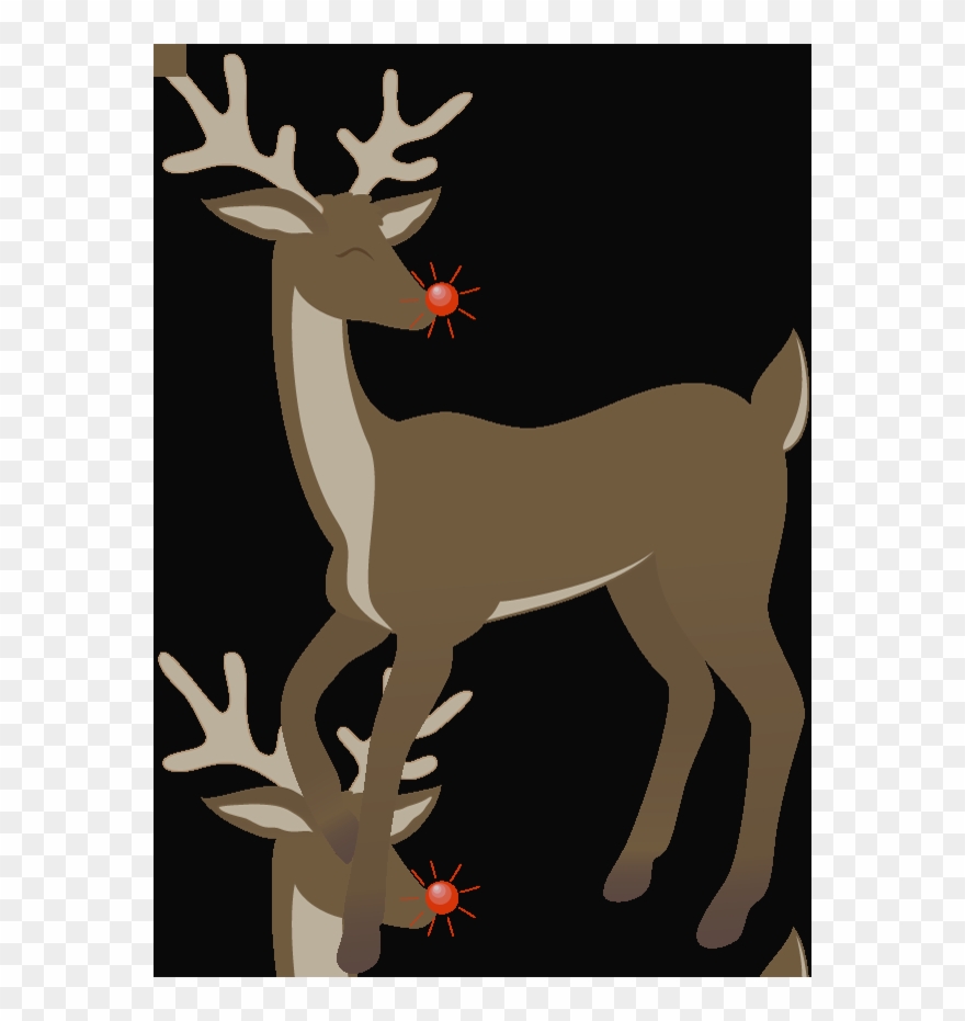 Rudolph Clipart Flashing Reindeer Clipart - Reindeer - Png Download