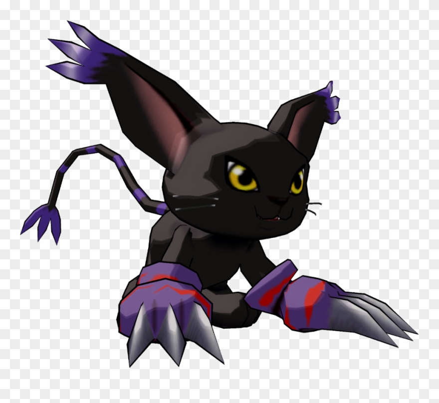 Digimon Clipart White Cat - Cartoon - Png Download