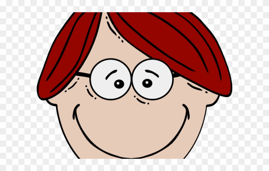 Red Hair Clipart Svg - Face Cartoon - Png Download