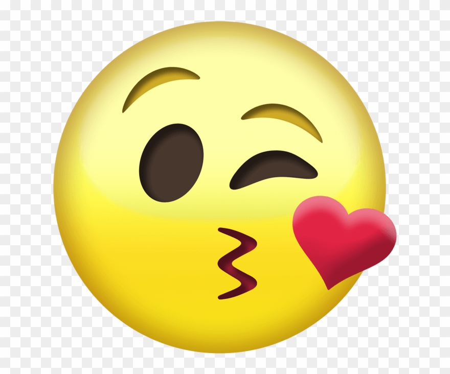 Kiss Emoji Png Transparent - Emoticon Clipart
