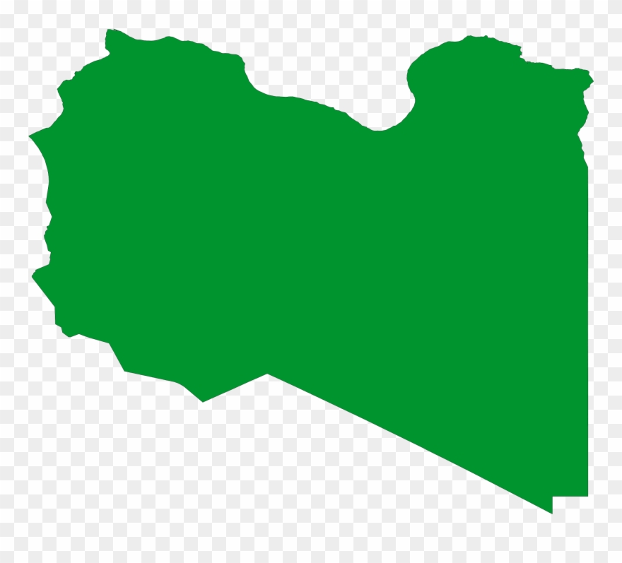 Libya Flag Map - Flag Map Of Libya Clipart