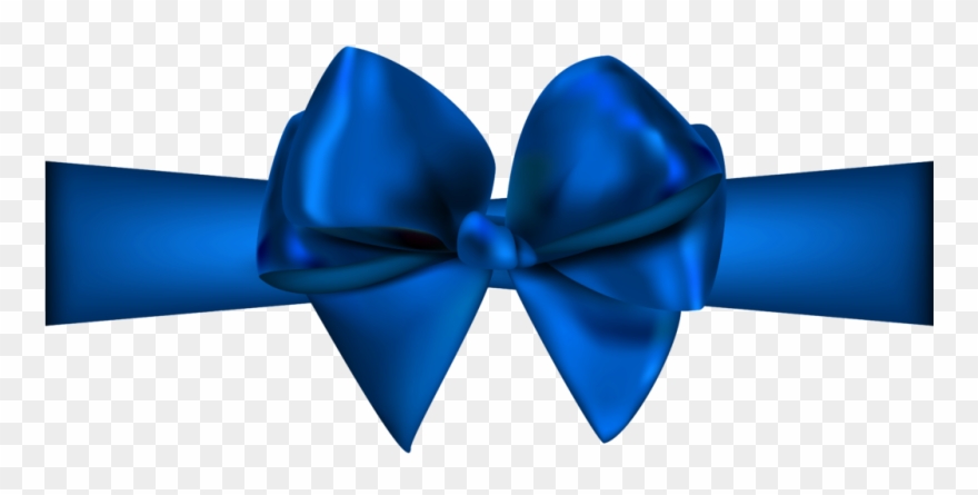 Blue Ribbon With Bow Png Clip Art - Free Ribbon Image With Transparent Background