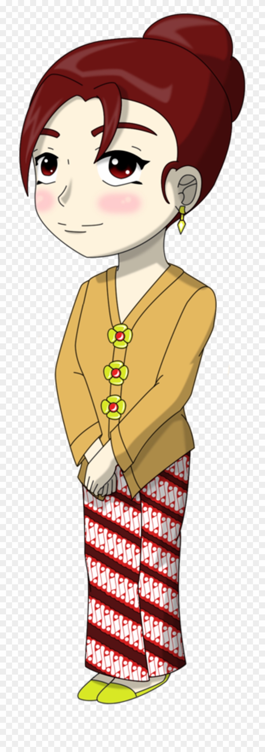 #girl #kebaya #baju #sweet #clipart #woman #asia #fashion - Baju Kebaya Clipart - Png Download
