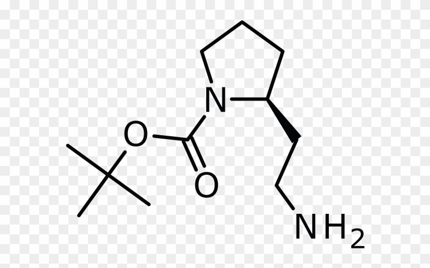 2 (aminoethyl) 1 Boc Pyrrolidine - Line Art Clipart