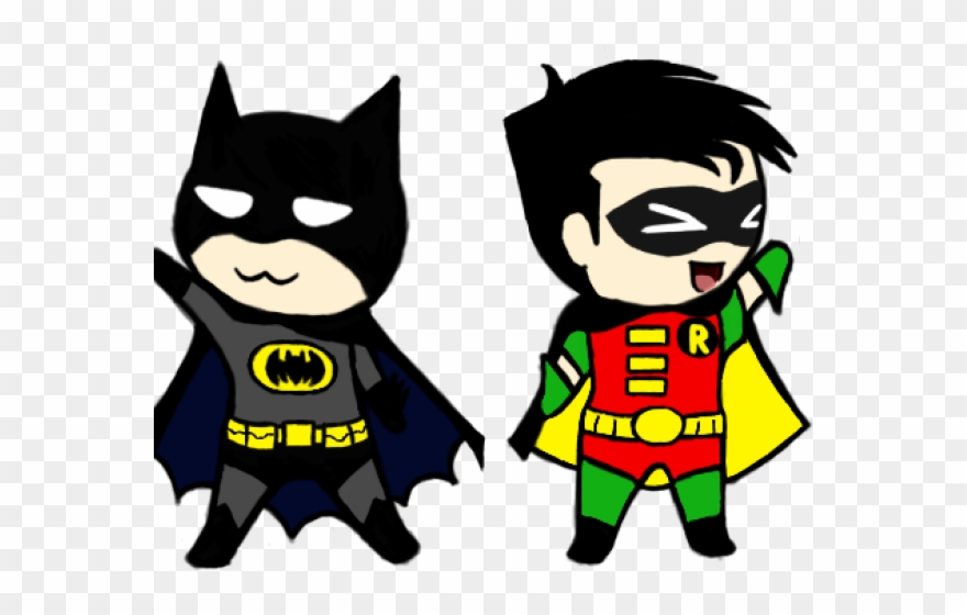 Original - Batman And Robin Chibi Clipart
