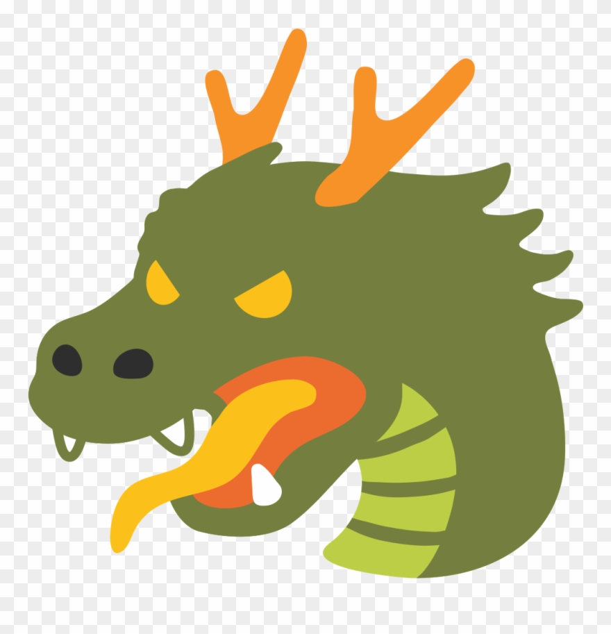 File - Emoji U1f432 - Svg - Dragon Emoji Clipart