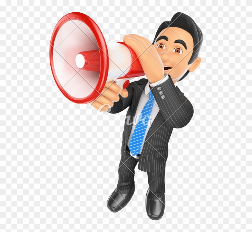 Megaphone Clipart Person Loudspeaker - Imagen De Persona Hablando Por Megafono - Png Download