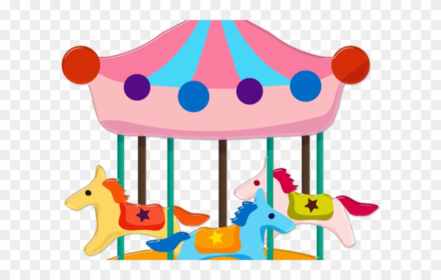 Amusement Park Clipart Parque - Dibujo Infantil De Un Carrusel - Png Download
