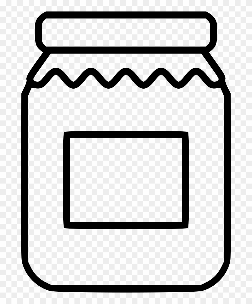 Jar Of Jam Comments - Line Art Clipart