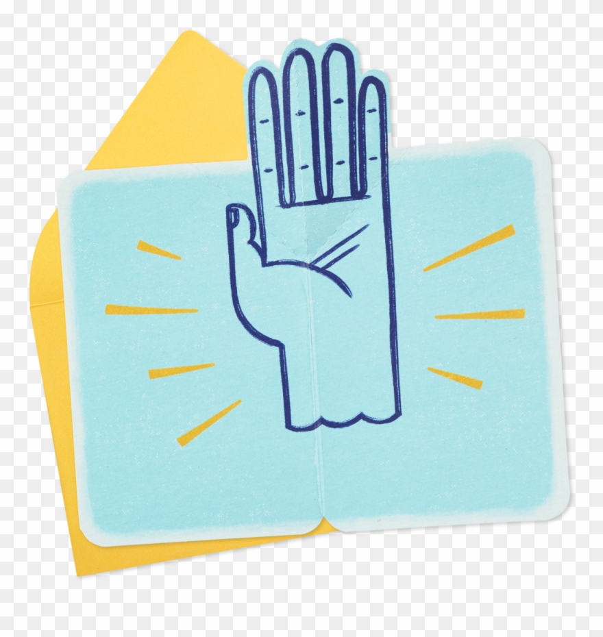 25" Mini High Five Pop Up Blank - Drawing Clipart
