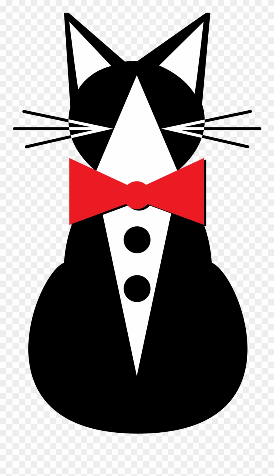 Jacktuxedokat Logo Plain-01 - Illustration Clipart
