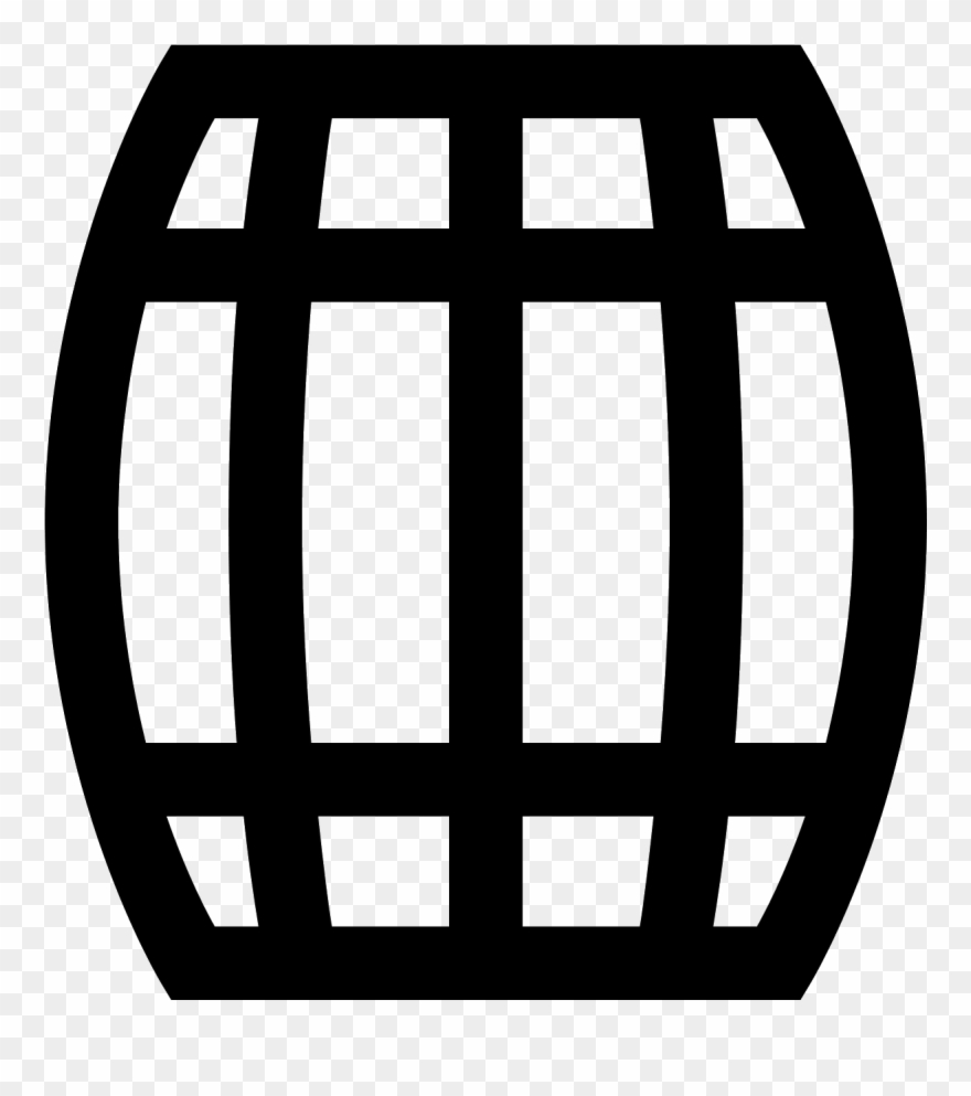 Wooden Beer Keg Icon - Circle Clipart