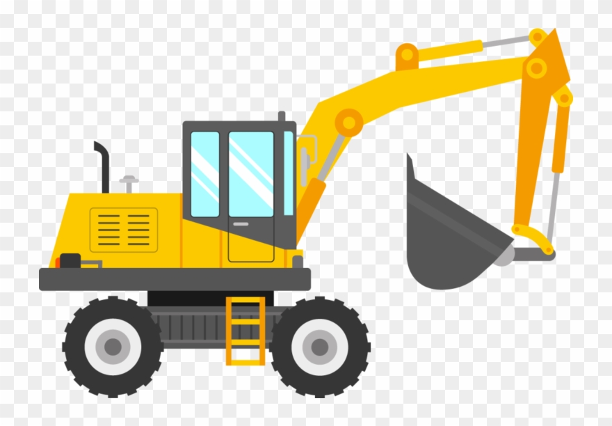 Digger Clip Art - Kid Excavator Clipart - Png Download