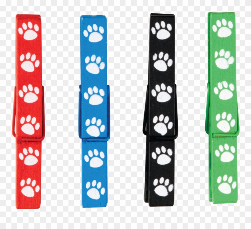 Tcr 77251 Paw Prints Magnetic Clothespins - Pattern Clipart