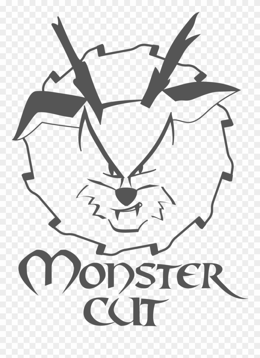 Logo Monster Cut - Illustration Clipart