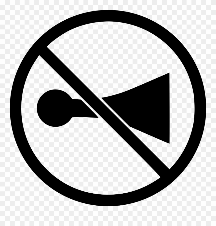 Horn Clipart Black And White - No Smoking Sign Stencil - Png Download