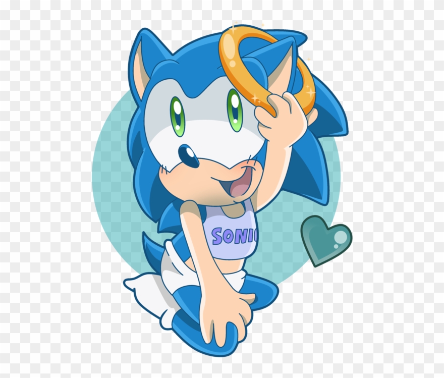 Hedgehog Clipart Cute Anime - Sonic The Hedgehog As A Baby - Png Download